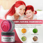 Temporary Red Hair Spray Color Wax 4.23 oz, Instant Natural Hairstyle Cream Dye, Disposable Coloring Mud for Men Women Youth, Washable Styling Pomades, Party Cosplay DIY Halloween