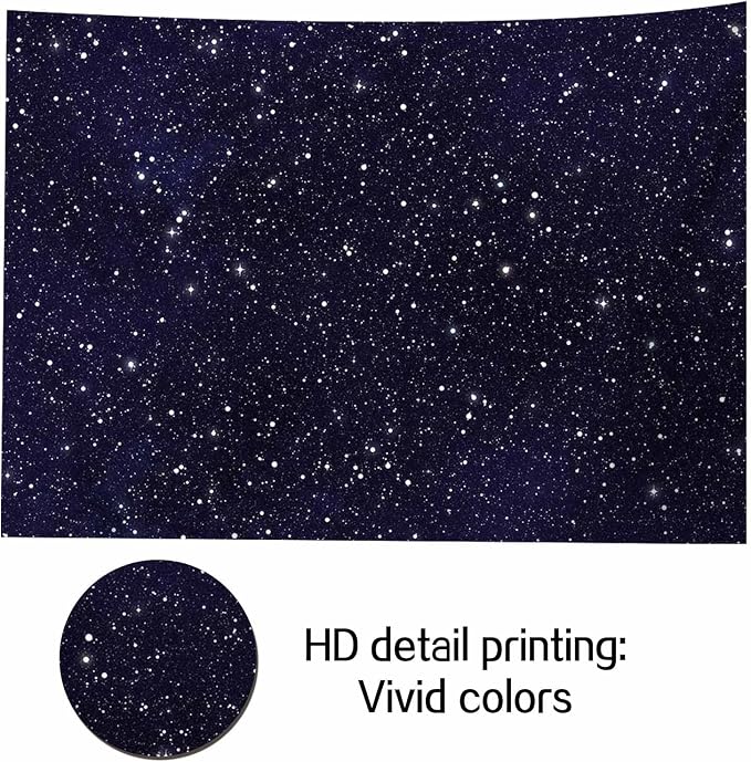 HQM 8x6FT Soft Fabric/Polyester Backdrop Night Sky Star Universe Space Starry - Image 2