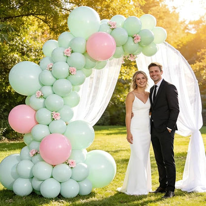 110pcs Pastel Green Balloon 12 Inch, Pastel Green Latex Balloons - Image 4