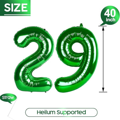 29 Balloon - Green Birthday Number Balloons, 40 Inch Decorations Men Women | - Image 5