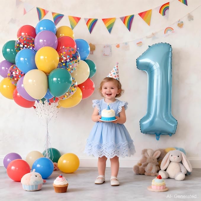 Boho Rainbow Balloons, Colorful Balloons, Party Decor | 50 Pcs 12 In, Light - Image 5