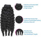 Burmese Curly Clip in Hair Extensions Real Human Hair 8Pcs Brazilian Human Hair Clip ins for Black Women With 18Clips 120g 26inch #1B Natural Black
