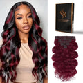 Clip in Hair Extensions Real Human Hair Body Wave 99J Burgundy Clip in 100% Brazilian Remy Human Hair Extensions 8pcs Per Set with 18 Clips Double Weft 16 Inch 90g/3.6oz