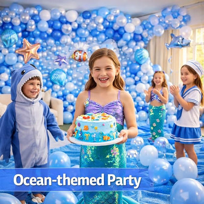 Light Blue Balloons Latex Balloons 100 Pack, 12 Inch Round Helium Pastel Blue - Image 2