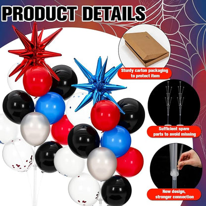 Gejoy 2 Sets 62" Large Hero Theme Balloon Tower Stand Kit, Entire Balloon - Image 3
