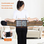 Infrared Heating Pad, Far Infrared Natural Jade Heating Pad, Auto Shut Off, Adjustable Temperature, Gifts for Women/Men/Dad/Mom (Brown, Belt28)