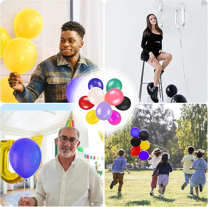 EMART Blue Balloons 12 Inch 100pcs, Latex Balloons - Image 4