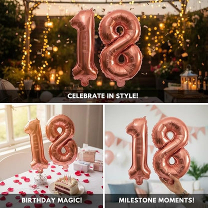 Number 18 Balloon Foil Mylar Balloons - Image 2
