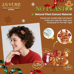 Original Italian Designed Mini Hair Claw Clips for Women- CHRISTMAS Gingerbread Men, Premium Acetate Small Claw, Non Slip Cute Hair Clips for Women with Gift Box