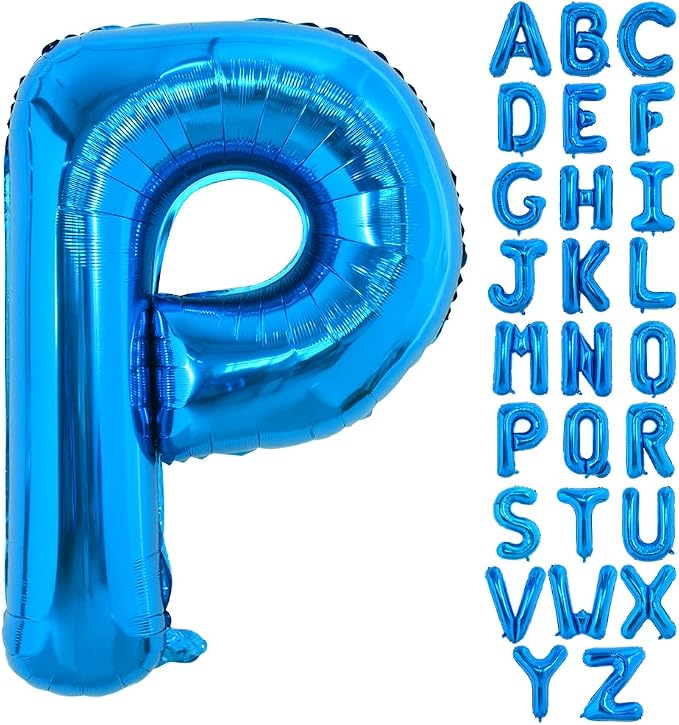 TONIFUL 40 Inch Large Blue Letter P Foil Balloons Alphabet Balloons | Giant by TONIFUL