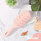 Hair Brush,Curved Vented Paddle Detangle Brush for Faster Blow Drying,Soft Flexible Bristles Glide Thru Tangles with Ease, Detangling Styling Hair Brushes for Women Curly Thick Wet Hair