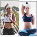 30 Pcs Spa Headband, Facial Head Wrap for Women Adjustable Makeup Stretch Towel with Tape Fit Face Washing Shower Facial Mask Yoga(White)