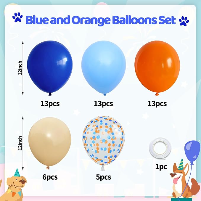 Blue and Orange Balloons Set - Image 2