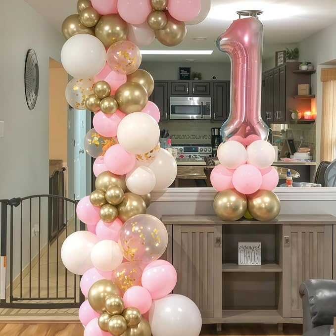 Pink Gold Balloons Set - Image 8