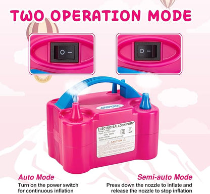 AGPTEK Electric Air Balloon Pump, 110V 600W | Portable Dual Nozzle - Image 5