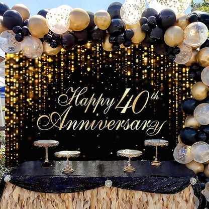 Happy 40th Anniversary Backdrop - Image 2