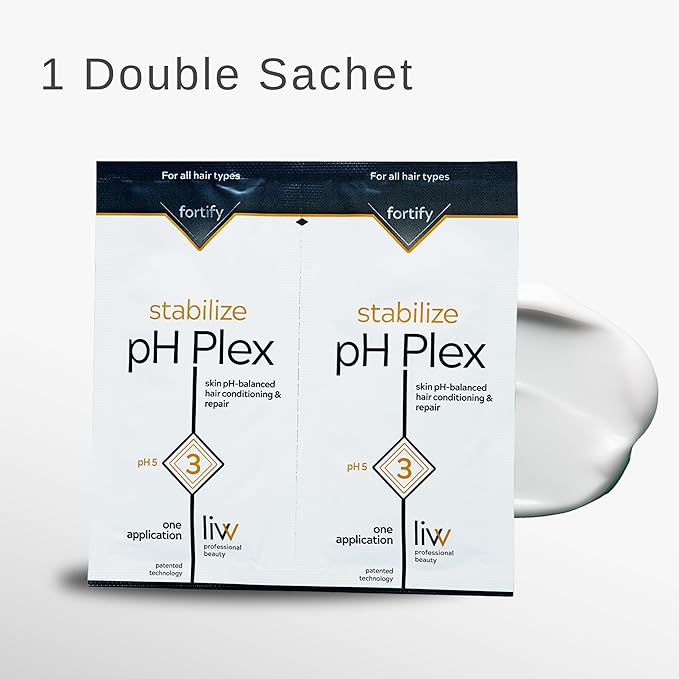 pH Plex Step 3 - Nourishing Hair Treatment Mask: Fortifies Coloring & Bleaching Effects, Salon Quality at Home - 1 Double Sachet
