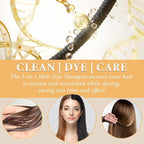 Natural Black Hair Dye Shampoo 3 in 1, Hair Instant Dye Shampoo to Cover Gray Hair for Women Men, Herbal Black Shampoo Hair Dye 500ML, Magic Coloring Shampoo for Painting Hair, Shampoo Para Canas