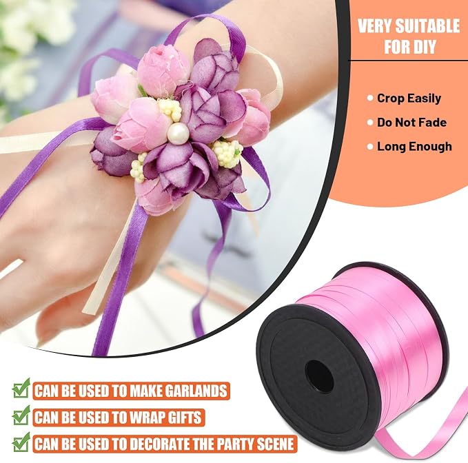Tanstic 9Pcs Curling Ribbon Set, 800 Yards Total Assorted Colors Wrapping - Image 4
