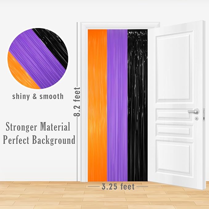 GOER 3.2 ft x 8.2 ft Metallic Tinsel Foil Fringe Party Backdrop - Image 5