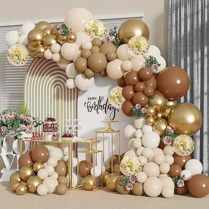 138PCS Brown Balloon Garland Arch Kit - Image 3