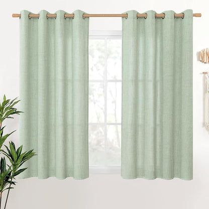 YoungsTex Linen Curtains 45 Inch Length by YoungsTex
