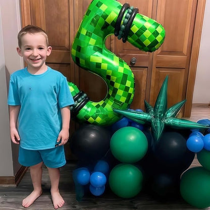 Number 18th Birthday Balloon Lime Green Pixel, 40 Inch Large Dark Kelly Green - Image 7