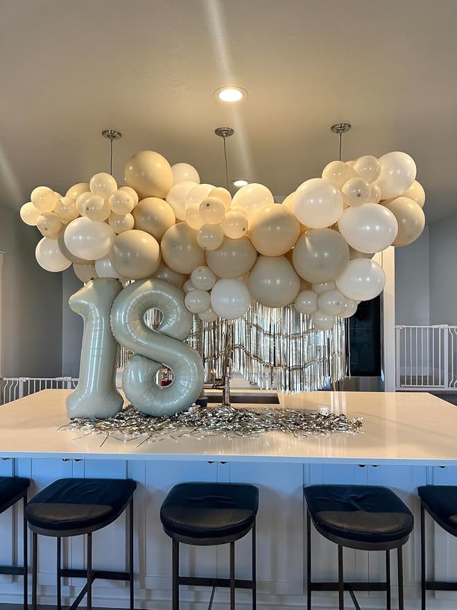 15 Balloon Numbers 40Inch for 15th Year Old Birthday Decorations, Cream | 40In - Image 4