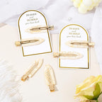 20PCS Bridesmaid Hair Clips No Bend Hair Clips Bridesmaid Hair Accessories Gifts Makeup Creaseless Glitter Hair Clip for Bride Women Girls(20Pcs/10Cards)