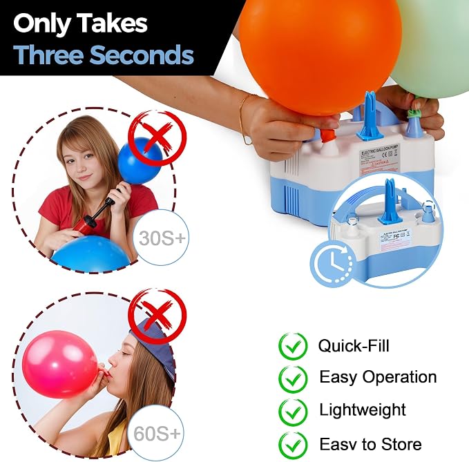 Electric Balloon Pump, Pump Electric, New Fast Balloon Tying Tool, Suitable - Image 2