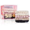5 Pack Mulberry Silk Scrunchies for Women–22 Momme 6A Grade Hair Ties, Anti-Frizz & Anti-Breakage, Gentle & Safe for All Hair Types, Daily Styling&Overnight Care