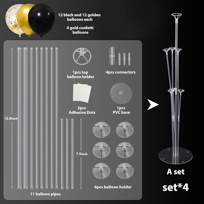 Voircoloria 6 Sets Balloon Stand Kits - Image 2