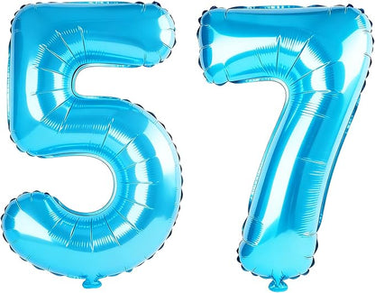 40 Inch Number 57 Balloons for 57th Birthday Party Decorations, 0-100 Jewelry by FOBELEC