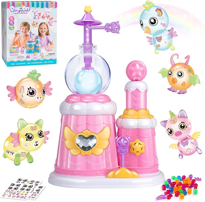 BTEC 195PCS DIY Princess Pink Magic Balloon Craft Kits, Girls Gifts Ages 3+ | by BTEC