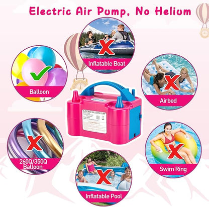 AGPTEK Electric Air Balloon Pump, 110V 600W | Portable Dual Nozzle - Image 3