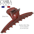 Camila Paris CP3228 French Hair Clip for Women, Narrow, Strong Hold Grip Double Teeth Girls Hair Claw Clips Jaw, Fashion Durable Styling Hair Accessories for Women, Made in France