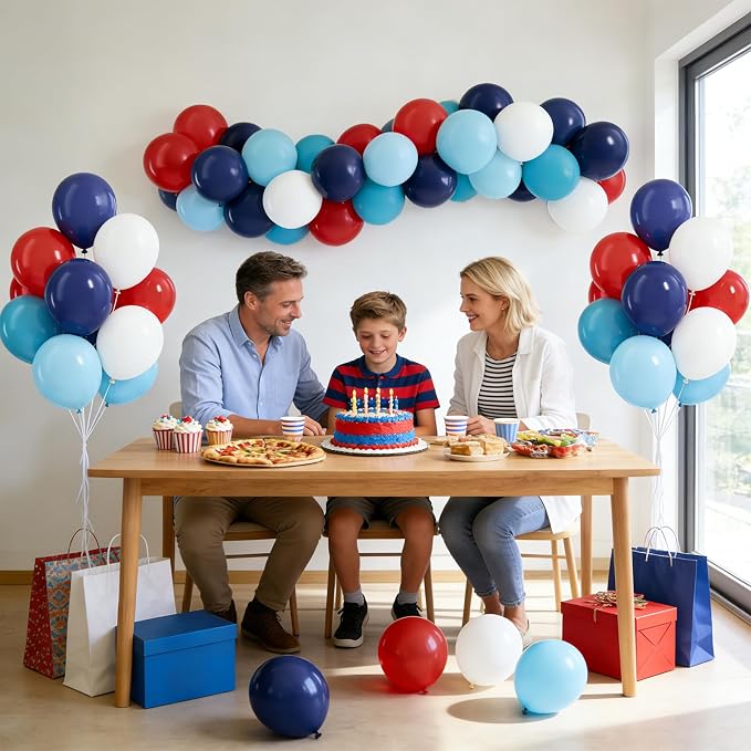 60pcs Red White and Blue Balloons 12inch - Image 5
