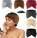 12 Pcs Stretchy Sport Headbands for Women,Absorbed Sport Headband Soft Twist Knotted Headbands for Yoga, Workout Daily Life