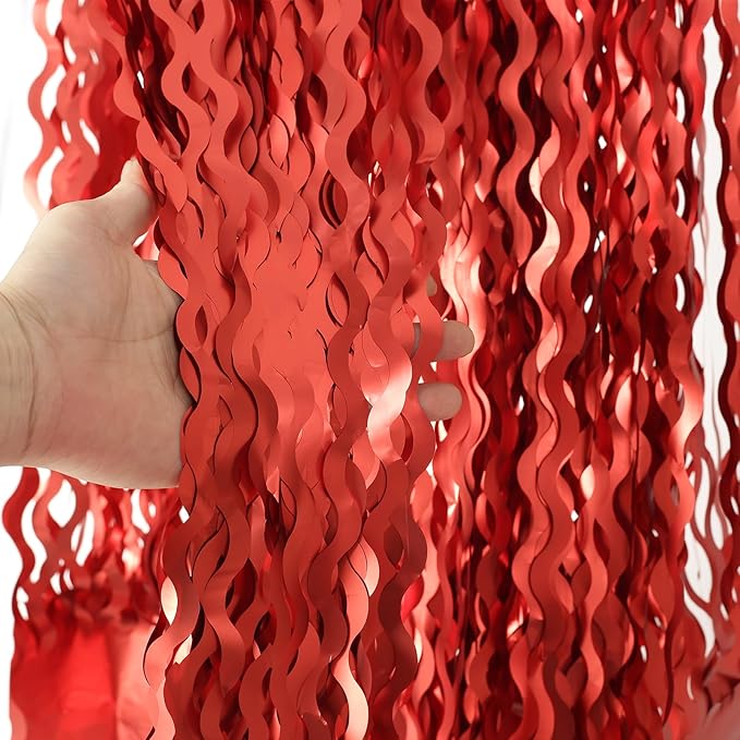 4 Pack Red Streamers Party Decorations by KEEUH