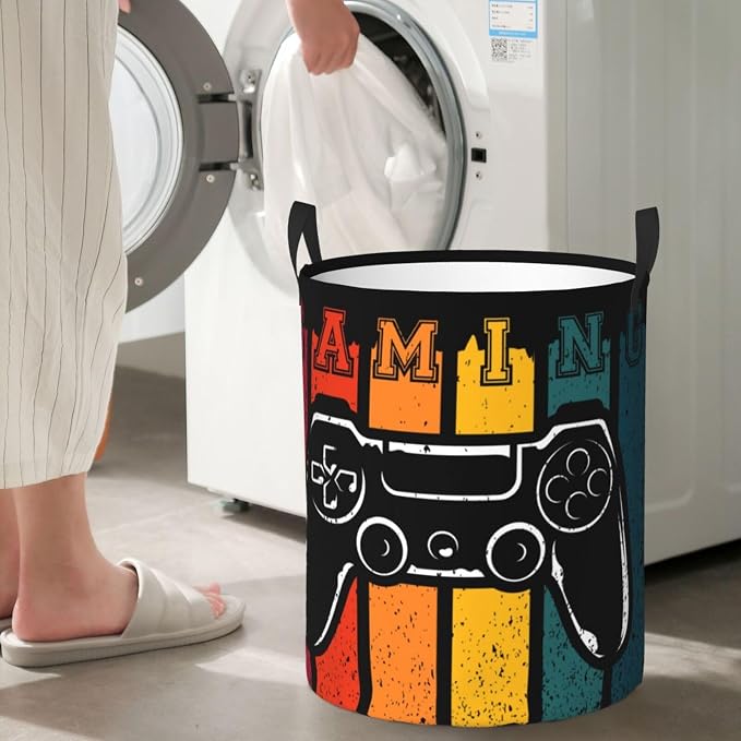 Gaming Laundry Hamper Bag With Waterproof Liner - Image 6