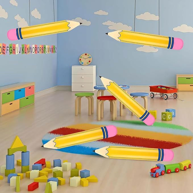 2Pcs Pencil Balloons, Back to School Foil Balloon, 27In Yellow Pencil Aluminum - Image 3