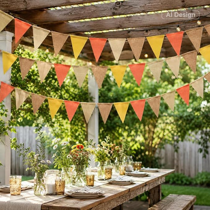 G2PLUS Fall Banner, Pennant Banner and Triangle Flag Bunting, Farmhouse Style - Image 6