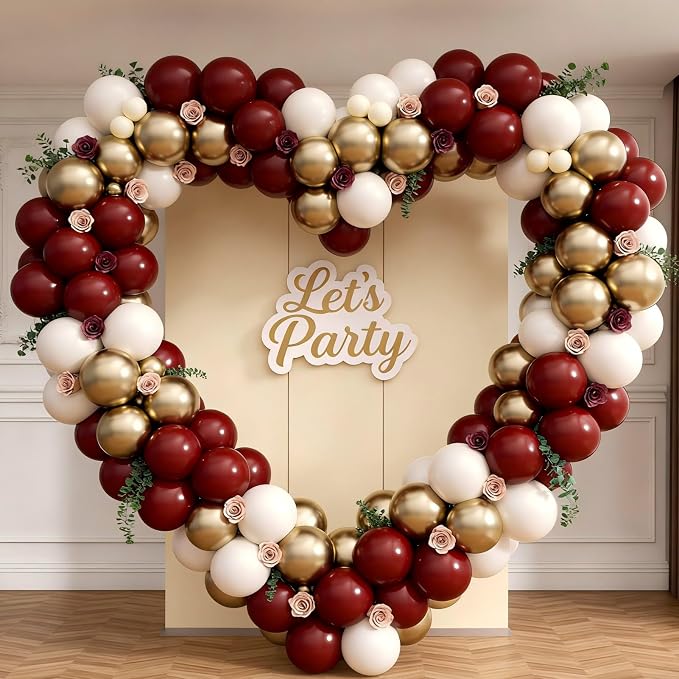 160Pcs Burgundy Balloon Garland Arch Kit - Image 6