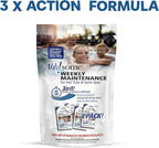 Triple-Action 3-in-1 Weekly Hot Tub Cleaner, Conditioner & Clarifier – Hot Tub Chemicals for Crystal Clear Water – Works on All Hot Tubs & Inflatable Spas – Made in USA – Veteran-Owned (4 Week Kit)