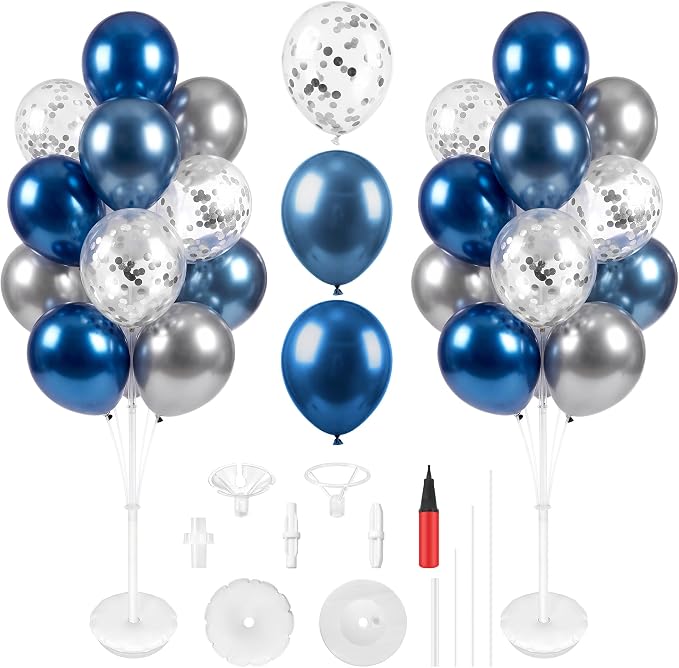Aneco 4 Set Blue Balloon Stand Kit by Aneco