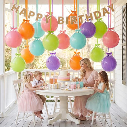 Jenaai 30 Set Pastel Round Foil Balloons Bulk 22 Inch 4d Metallic Giant - Image 4
