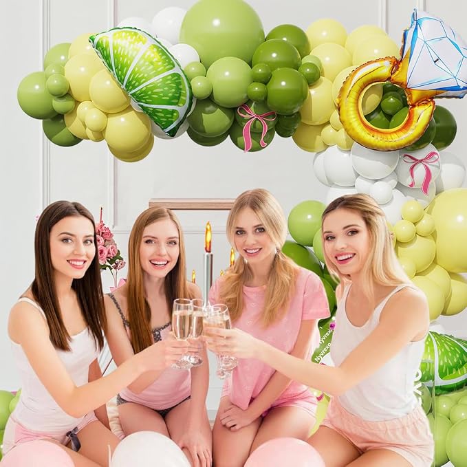 154Pcs Margs and Matrimony Bachelorette Balloon Garland Arch Kit | Dusty Green - Image 8