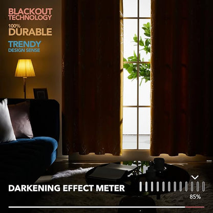 Deconovo Living Room Curtains 84 Inches Long, Thermal Insulated, Room Darkening - Image 5