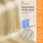 DOORES Clip in Hair Extensions Real Human Hair, DirtyBlonde Highlight Golden Blonde 130g 7pcs 16 Inch, Seamless Clip in Human Hair Extensions Natural invisible Edge Hair Extensions Straight Thick Hair