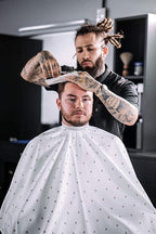 Barber Strong The Barber Cape Haircut Cover for Men, Hair Repelling and Static-Reducing Material, Water Resistant Fabric